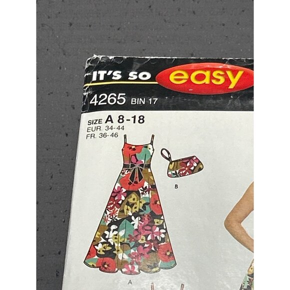 Simplicity Sewing Pattern 4265 A-Line Sleeveless Dress Clutch Easy Size A 8-18 - Picture 2 of 4